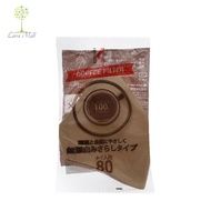 Bag of 80 sheets of KOKUSAI Coffee Filter 185mm * 114mm Coffee color