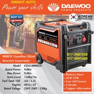 DAEWOO GDA14000IGE Gasoline Silent Inverter Generator 9800W 9.8kW 485cc 240V 4T Battery Start