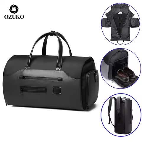 OZUKO Garment bag Multifunction Men Suit Storage Large Capacity Luggage Handbag Male Waterproof Trav