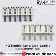 RM HIGH QUALITY STEEL Electric Guitar Tremolo Bridge Saddle **20x10.8MM** (6pcs) BK / CH