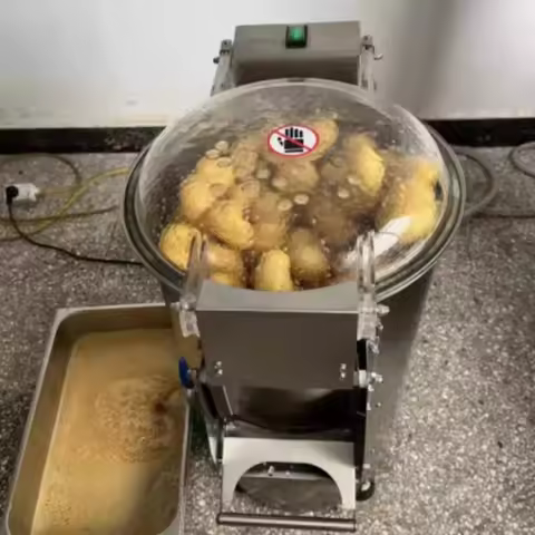 LXT Automatic Potato Rumbler Peeler and Carrot Peeling Machine Fruit Vegetable Processor Taro Peelin