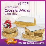 Dulang Hantaran Cermin Emas Klasik Classic Mirror Gold Tray Tunang Kahwin Dulang Hantaran Aqiqah