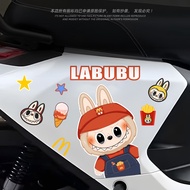 Locomotive Electric Motorcycle EBIKE labubu labubu Electric Car Sticker Waterproof Decorative Film C