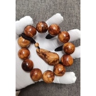 100% Natural Arborvitae Ya-bai Wood Bead String Beaded Bracelet Decoration 80032