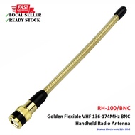 Golden Flexible VHF 136-174MHz BNC Handheld Radio Antenna - RH-100/BNC