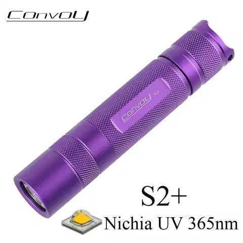 Convoy S2 Plus UV Flashlight with Nichia UV 365nm Led S2+ Fluorescent Agent Detection Ultraviolet Ul