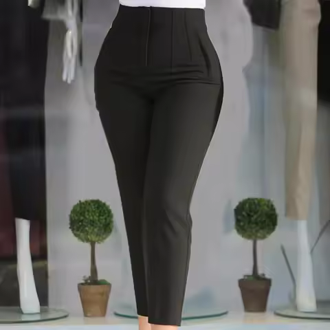 C.New S Wear High waist Pants for Women Formal Pants Office outfits Pencil Trousers Fashion Office B