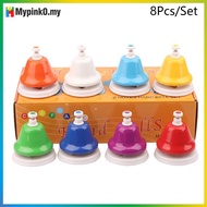 Mypink Eight Tone Clo Tone Bell Desk Bells For Educational Music For Toddlers 8 Notes Colorful Hand 