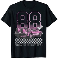 Family Tee Couple Tee Back To The Future Delorean 88 MPH Jersey Numbers T-Shirt For Adult