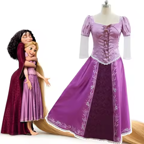 Adult Girls Rapunzel Carnival Halloween Party Fancy Dress Cosplay Tangled Rapunzel Princess Costume 