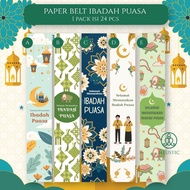 Paper Belt Sleeve Happy Breaking Fasting Fasting Worship Fasting Eid al-Fitr (contents 24)