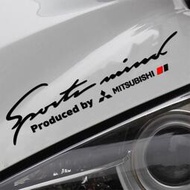 MITSUBISHI 汽車貼紙三菱燈眉運動造型裝飾適用於三菱 Asx Outlander XL Lancer Pajer
