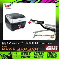 SET KOMBO KOTAK/BOX GIVI B32 B32N TOP CASE + KTM DUKE 250 / 390 2018 SRV SPECIAL RACK (FOR DUKE 2018)