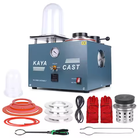 2KG 2L Blue Jewelry Casting & Melting All-in-One Machine: Digital Vacuum Furnace for Gold/Silver Ref