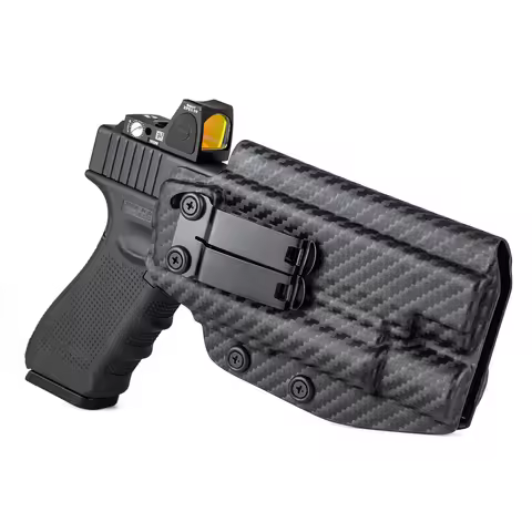 IWB Kydex Holster for Glock 17 19 19X 22 23 25 31 32 44 45 with Olight Baldr Pro R Tactical Flashlig