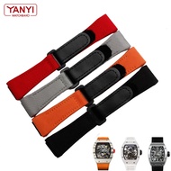 Nylon watchband for richard mille RM011 RM3502 RM056 canvas watch bracelet wristwatches band mens wa