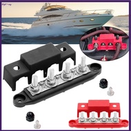 【BET】12V 250A 4 Post Busbar Bus Bar Power Distribution Block W/ Cover 5/16"[my]