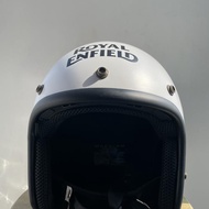 royal enfield helmet Black White