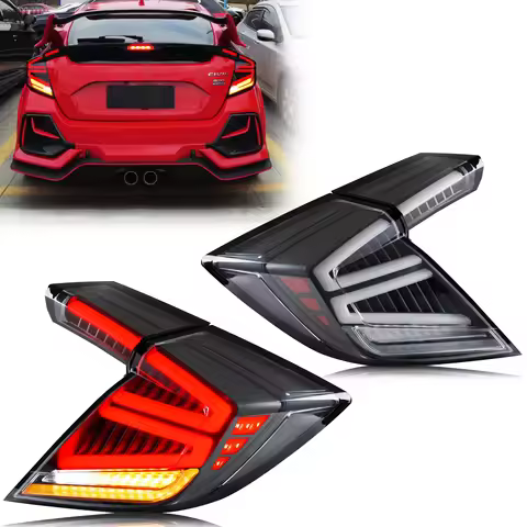 LED Tail Lights for Honda Civic 2016-2021 Hatchback Type-R X FK6 FK7 FK8 FK9 Sequential Turn Signal 