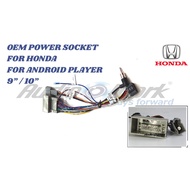Car Android Player Power Cable Socket for Honda City/Jazz 2014-2017 (OEM Plug and Play)