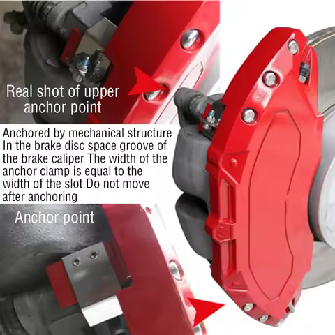 4Pcs Alloy Brake Caliper Covers Metal Brake Covers Auto Fit for Audi A1 A2 A3 A4 A5 A6 A7 A8 Q1 Q2 Q