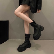 Single Boots With Increased Height, Thick Sole, Tube Elasticity, Boots Height, Sole, Elasticity,