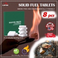 8 Pieces Outdoor Camping Alcohol Fuel Tablets Solid Fuel Stove Camping Cooker Fire Starter Gel Dapur Masak