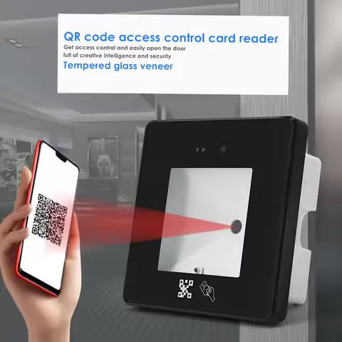 RFID Barcode 2D QR Code Reader Access Control Reader Wiegand TTL RS232 RS485 Interface 125Khz/13.56M