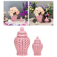 [Homyl478] Ceramic Ginger Jar Ceramic Vase Decoration Storage Jar Vase Decorative Vase for Bedroom