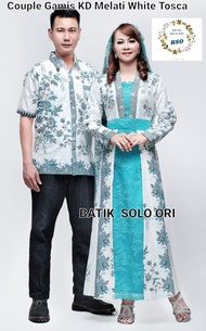 ORI Couple Gamis KD Melati Putih Tosca.Couple Family Lebaran KD Melati White Tosca Murah.Sarimbit Ke