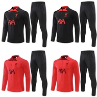 22-23 Liverpool Mens Child Training Suit Wear Sports Tracksuit Kids Shirt Football Uniform Jersey Sweatshirt Jogging Sportswear