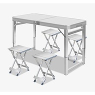 Heavy Duty Folding Table 4FT (120cm) Fold-in-half Table White Steel portable Folding Table 4feet