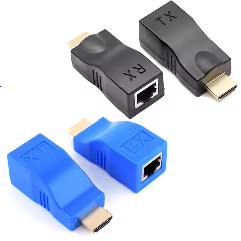 1 Pair RJ45 4K HDMI-compatible Extender Extension Up to 30m Over CAT5e Cat6 Network Ethernet LAN for