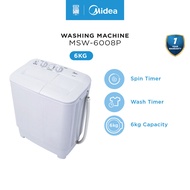 Midea MSW-6008P 6KG Semi Auto Washing Machine / Washer / Mesin Basuh
