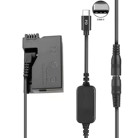 ACK-E8 USB-C Power Adapter DR-E8 Dummy Battery, External Battery for LP-E8 Battery, For Canon EOS Re