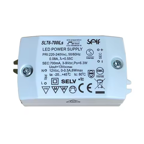 SELF Electronics Constant Currnet & Constant Voltage LED Power Supply 6W 3-9V/0,7A CV+CC 12Vdc 0.5A 