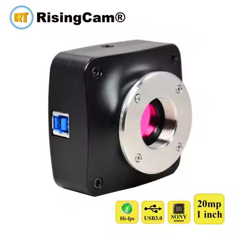 RisingCam color 20mp high resolution SONY IMX183 1inch large sensor C mount USB3.0 digital microscop