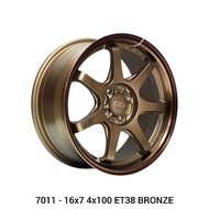 【Installation Available】7011 16X7 4X100 ET38 GUNMETAL READY STOCK SPORT RIM