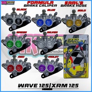 ☸ ▦ 8.1 Formula Brake Caliper 2 Chips with Earls Brake Hose 36" For Wave125/XRM125/RS125/SYM 10A Co