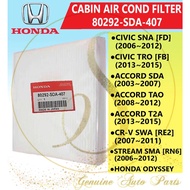 HONDA CABIN AIR COND FILTER HONDA CIVIC ACCORD CRV STREAM ODYSSEY 80292-SDA-407 80292 SDA 407