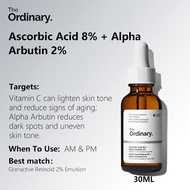 The Ordinary Vitamin C Serum For Face Ascorbic Acid 8% + Alpha Arbutin 2% 30ml