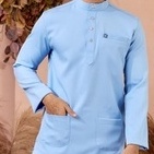 BAJU MELAYU SAHAJA LELAKI DEWASA TANPA SELUAR BAJU  WARNA BIRU MURAH(BABY BLUE) CODE 67