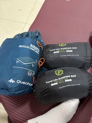 Quechua充氣睡墊 + JR Gear 睡袋 2個