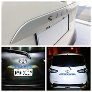 TOYOTA SIENTA [Tailgate Chrome-Plated Sticker] 3M No Residual Glue Car Sticker Special Film Modified Accessories Card Dream Chameleon