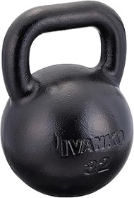 IVANKO Iron Kettlebell, 8.8 lbs (4 kg), 26.5 lbs (12 kg), 44.1 lbs (20 kg), 53.9 lbs (24 kg), 7