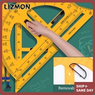 LIZMON Angle Protractor, Multifunction Multi-Size Triangular Ruler, Durable Large Math Geometry Comp