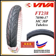❤️TAYAR 70/90X17 BRAND VIVA❤️TUBELESS FT238 FT390 FT100 BUNGA DIAMOND & TAJAM SEBIJI RM43 SAHAJA❤️