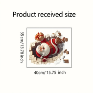 （blue） 1pc 2D Santa Claus Wall Decal Removable PVC Christmas Sticker Living Room Home Party Decorati
