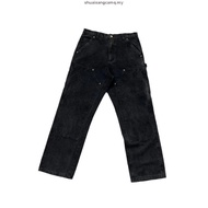 CAR Men Washed Vintage Long Pants Straight Cargo Pants