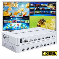 4K 60Hz KVM HDMI 4x1 Quad Multi-Viewer 4 in 1 out HDMI KVM Seamless Switcher Video Processor Quad multiviewer With B KVM